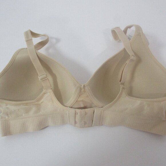 Hanes Ultimate Perfect Coverage Push Up Bra Women Small Beige Convertible Straps - Picture 4 of 5